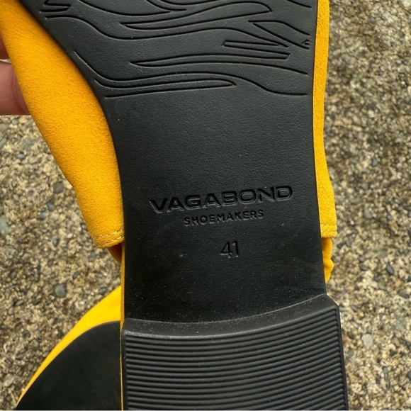 Vagabond Katlin Suede Slingback Mule in Yellow - Picture 6 of 9